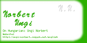 norbert ungi business card